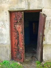 old wooden door