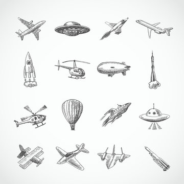 Aircraft icons sketch
