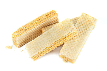 Wafers isolated on white background