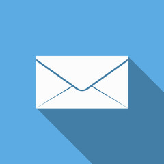 mail icon with long shadow