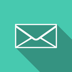 mail icon with long shadow