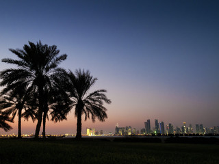 doha skyline in qatar
