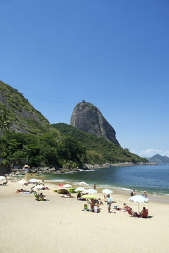 Red Beach Sugarloaf Mountain Rio de Janeiro Brazil