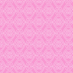abstract line and curve pattern vector pink background