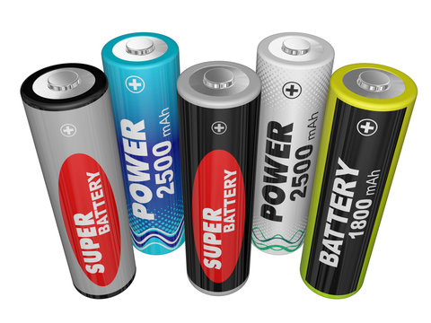 Five AA batteries