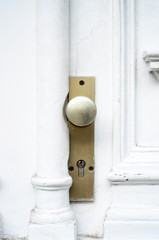 Door handle closeup