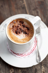 cappuccino with chocolate
