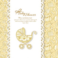 Baby shower, greeting card for baby - 67165654