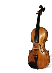 Fototapeta na wymiar violin isolated with clipping path. With place for text