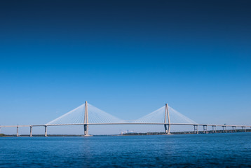 Suspension Bridge Over Bay