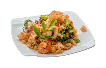 Rice with seafood