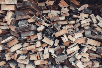 Stack wood, fire wood, floor, cut