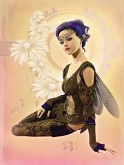 Fairy with Purple Hair, 3d CG