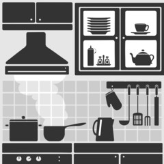 Kitchen in apartment