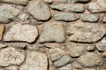 Wall made of various stones