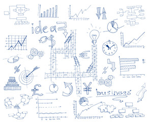 Business sketch infographic