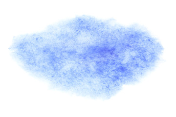 Blue watercolor brush stroke