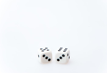 White pair of dice