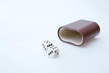 White pair of dice