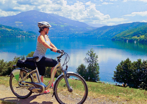 biking around the lake