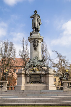 Monument in honor of the great Polish poet