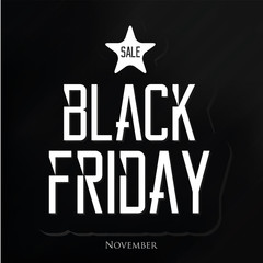Black Friday Sticker Isolated On Background