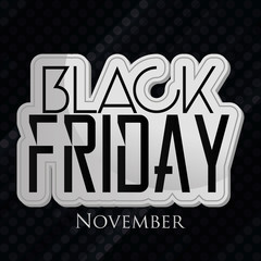 Black Friday Sticker Isolated On Background