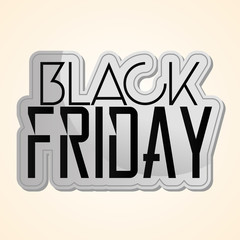 Black Friday Sticker Isolated On Background