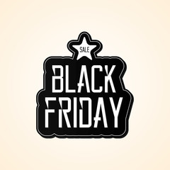 Black Friday Sticker Isolated On Background