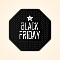 Black Friday Sticker Isolated On Background