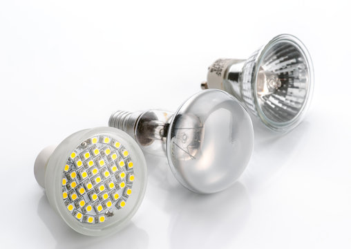 LED lamps with electric lights old