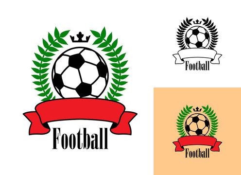 Football or soccer emblem