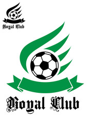 Obraz premium Football or soccer symbol with green and black waves