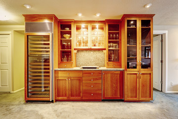 Modern storage combination with wine cabinet