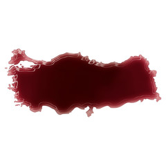 A pool of blood (or wine) that formed the shape of Turkey. (seri