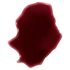 A pool of blood (or wine) that formed the shape of Niue. (series