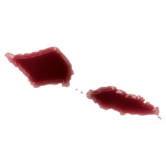 A pool of blood (or wine) that formed the shape of Samoa. (serie
