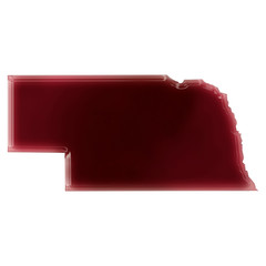 A pool of blood (or wine) that formed the shape of Nebraska. (se