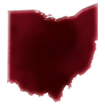 A pool of blood (or wine) that formed the shape of Ohio. (series