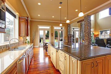 Kitchen interior in luxury house
