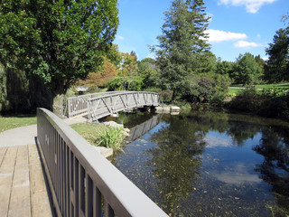 Fototapeta premium Bridges over River in early Fall