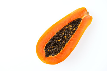 Papaya isolated on white