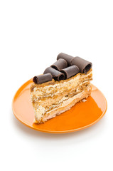 Coffee cake isolated on white background