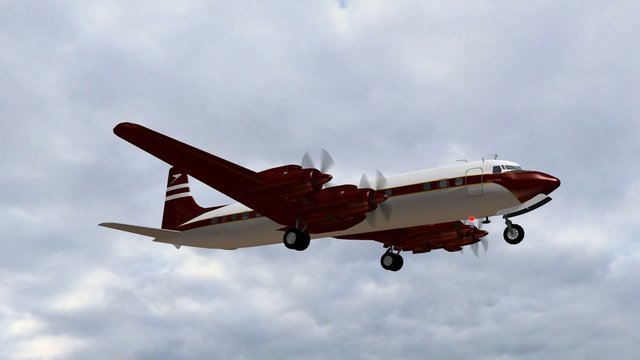 Douglas DC-7 Airplane in fly - close up