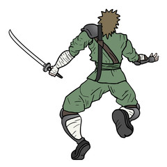 Fototapeta premium Ninja cartoon