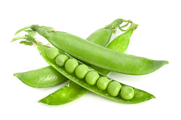 Peas vegetable on white