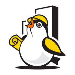 Bird construction sign