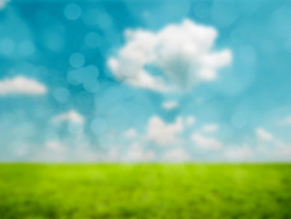 Beautiful natural landscape in bokeh