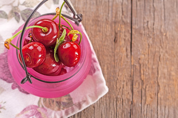 fresh organic cherries