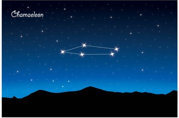 Obraz na płótnie Canvas Constellation Chamaeleon